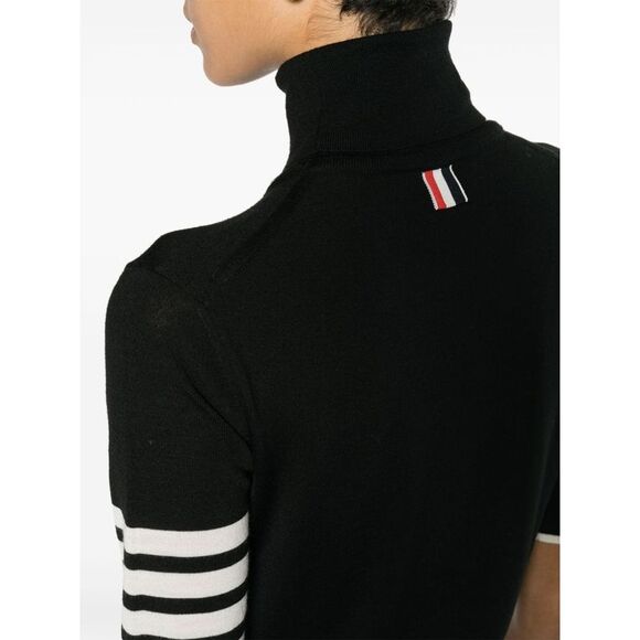 Thom Browne Women 4Bar Wool Turtle-Neck Top - Picture 4 of 5